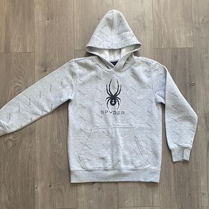 Spyder Light Gray Hoodie with Black Logo